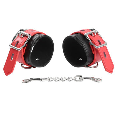 Fermapolsi BDSM in Pelle Rossa e Nera – Ohmama Fetish Regolabili